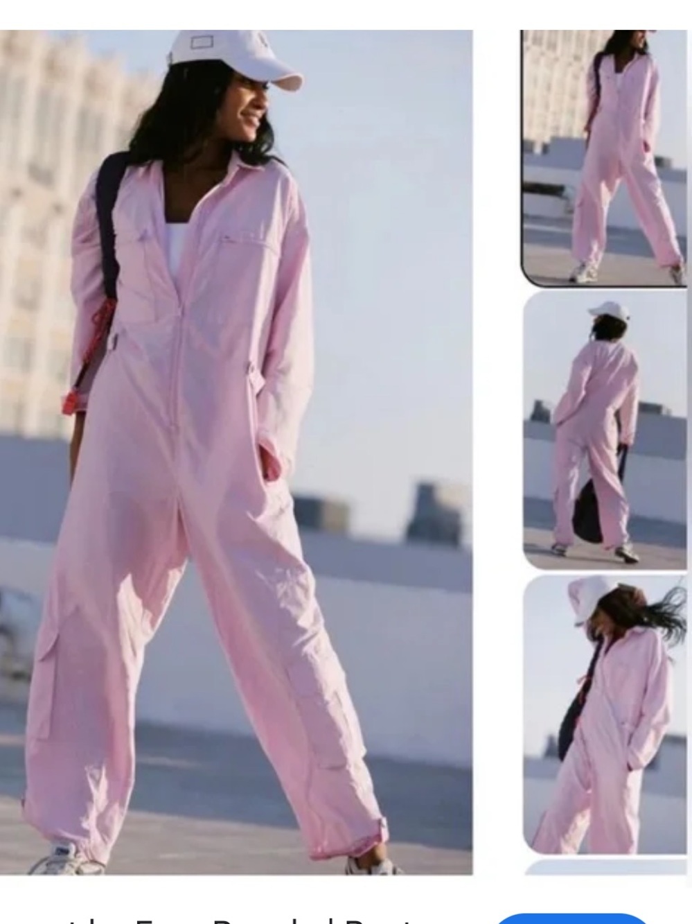 NWT Good American Light Pink Jumpsuit Romper Sz S